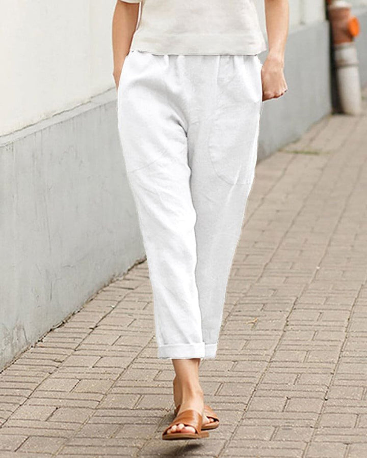 Rosie | Women's Relaxed-Fit Linen Cotton Tapered Trousers
