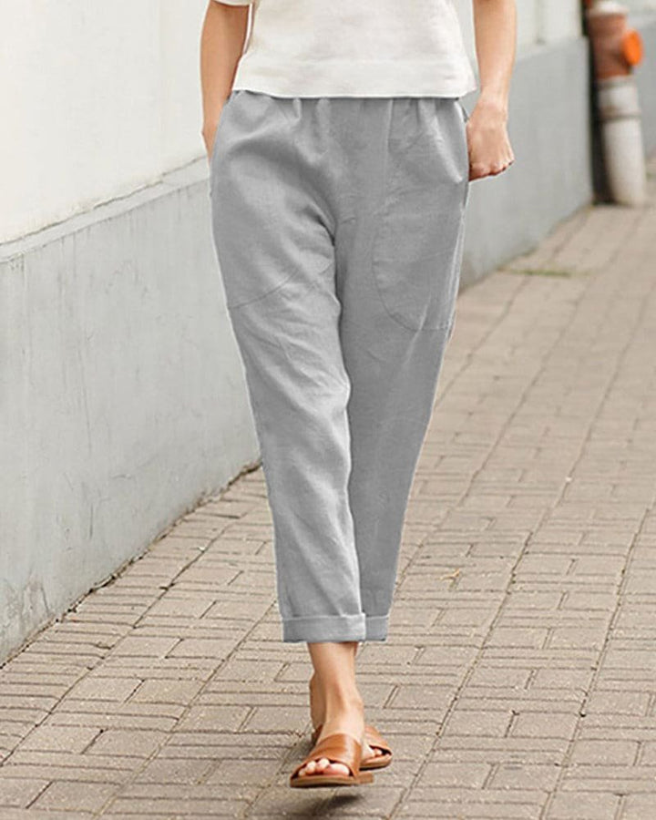 Rosie | Women's Relaxed-Fit Linen Cotton Tapered Trousers