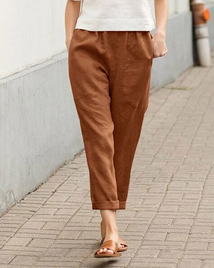 Rosie | Women's Relaxed-Fit Linen Cotton Tapered Trousers