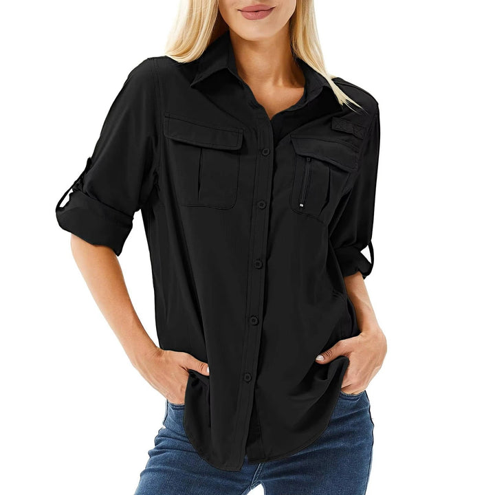 Evelyn | Women's UPF 50 Roll-Up Sleeve Hiking Shirt