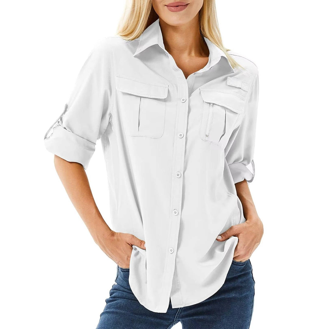 Evelyn | Women's UPF 50 Roll-Up Sleeve Hiking Shirt